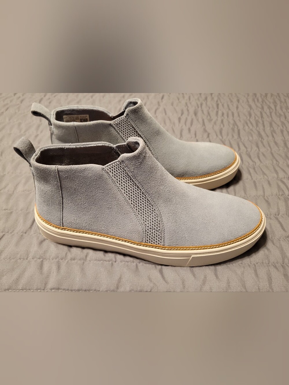 TOMS Women's Bryce Suede Slip- On Sneakers Stone Grey -Size 9.5 NWOB